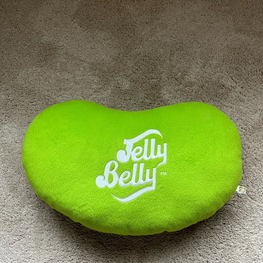 Jelly Belly Green Stuffed Jelly Bean Pillow